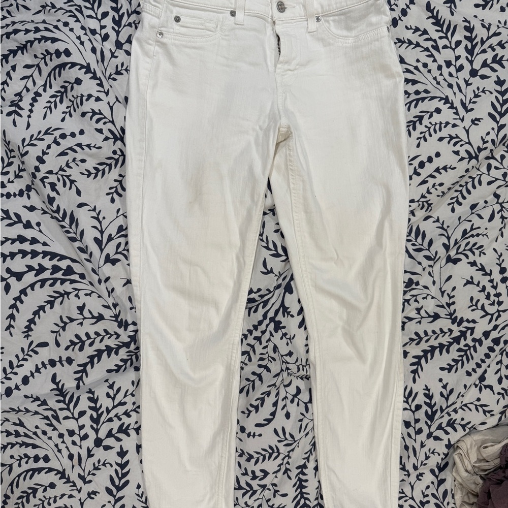 7 For All Mankind Women's Crisp White Skinny Jeans